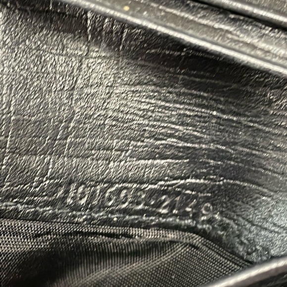 Vintage Gucci Monogram GG Bifold Wallet Black Canvas Metal Clasp Horsebit - Picture 16 of 17